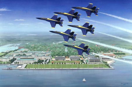 Angels over Annapolis | Blue Angels | Aviation Art by Sam Lyons.