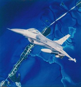 Aviation Art by Sam Lyons, Shark Attack