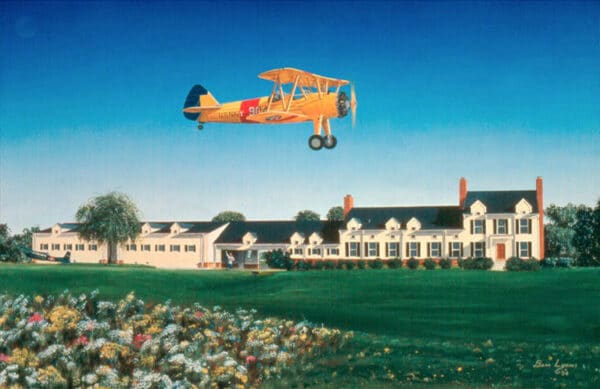 "The Dream" painting of Stearman aircraft. Aviation Art by Sam Lyons.
