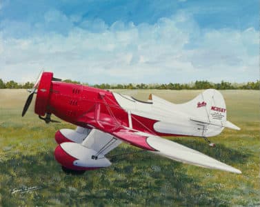Gee-Bee-Air-Racer, Aviation Art by Sam Lyons.