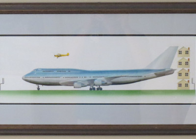 Sam Lyons of Painting of 747 Cub Book Illustration