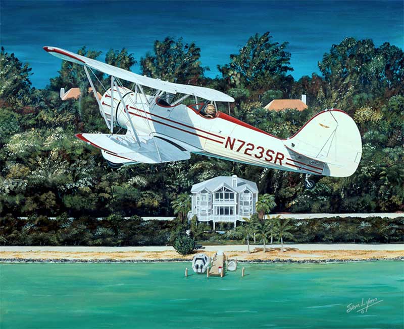 Waco Classic | Waco Biplane | Aviation Art by Sam Lyons.